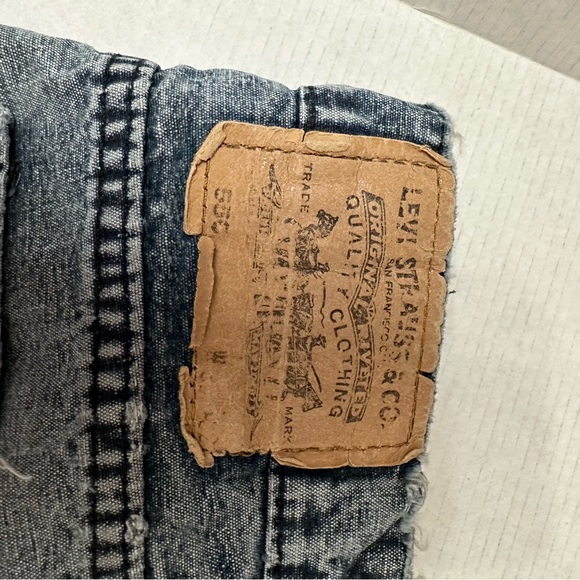 Levi’s 550 90’s Baggy Jeans 35x32 Blue Tabs Dark Wash Denim Grunge Streetwear - Picture 7 of 12